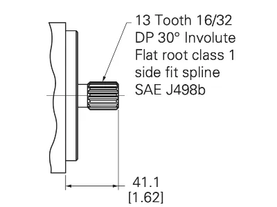 7/8 inch 13 tooth spline 